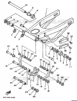 BRAS ARRIERE pour Yamaha TZ250 de 1990