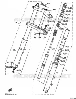 FOURCHE pour Yamaha TZ250 de 1990