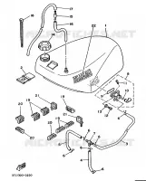 RESERVOIR A ESSENCE pour Yamaha TZ250 de 1990
