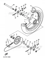 ROUE ARRIERE pour Yamaha TZ250 de 1990