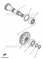 ARBRE INTERMEDIAIRE pour Yamaha TZ250 de 1990