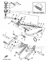 SUPPORT / REPOSE PIEDS pour Yamaha TZ250 de 1990