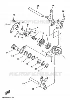 BARILLET DE SELECTION / FOURCHETTES pour Yamaha TZ250 de 1997