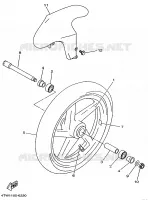 ROUE AVANT pour Yamaha TZ250 de 1997
