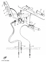 GUIDON ET CABLES pour Yamaha TZ250 de 1997