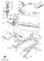 SUPPORT / REPOSE PIEDS pour Yamaha TZ250 de 1997