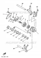 BARILLET DE SELECTION / FOURCHETTES pour Yamaha TZ250 de 1997