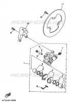 ETRIER DE FREIN ARRIERE pour Yamaha TZ250 de 1997