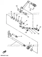 AXE DE SELECTEUR / PEDALE pour Yamaha TZ250 de 1998
