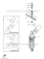 AMORTISSEUR ARRIERE pour Yamaha TZ250 de 1998