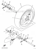 ROUE ARRIERE pour Yamaha TZ250 de 1998
