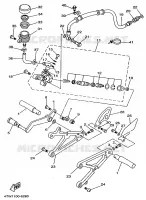 SUPPORT / REPOSE PIEDS pour Yamaha TZ250 de 1998