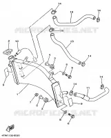 RADIATEUR / DURITES pour Yamaha TZ250 de 1998