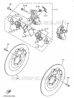 ETRIER DE FREIN AVANT pour Yamaha TZ250 de 1998