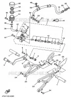 SUPPORT / REPOSE PIEDS pour Yamaha TZ250 de 1998