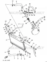 RADIATEUR / DURITES pour Yamaha TZR125 de 1995