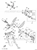 SUPPORT / REPOSE PIEDS pour Yamaha TZR125 de 1995