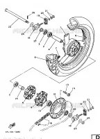 ROUE ARRIERE pour Yamaha TZR125 de 1997