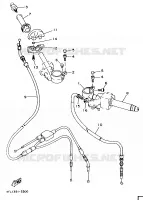 GUIDON ET CABLES pour Yamaha TZR125 de 1997
