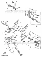 SUPPORT / REPOSE PIEDS pour Yamaha TZR125 de 1997