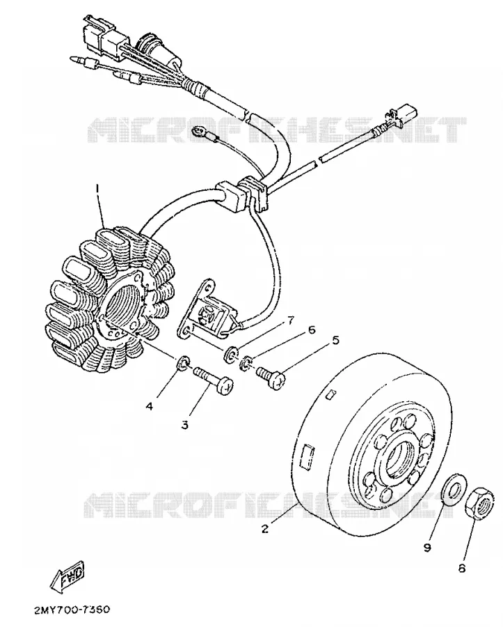 ALLUMAGE Yamaha MOTO 250 1987 TZR  TZR250