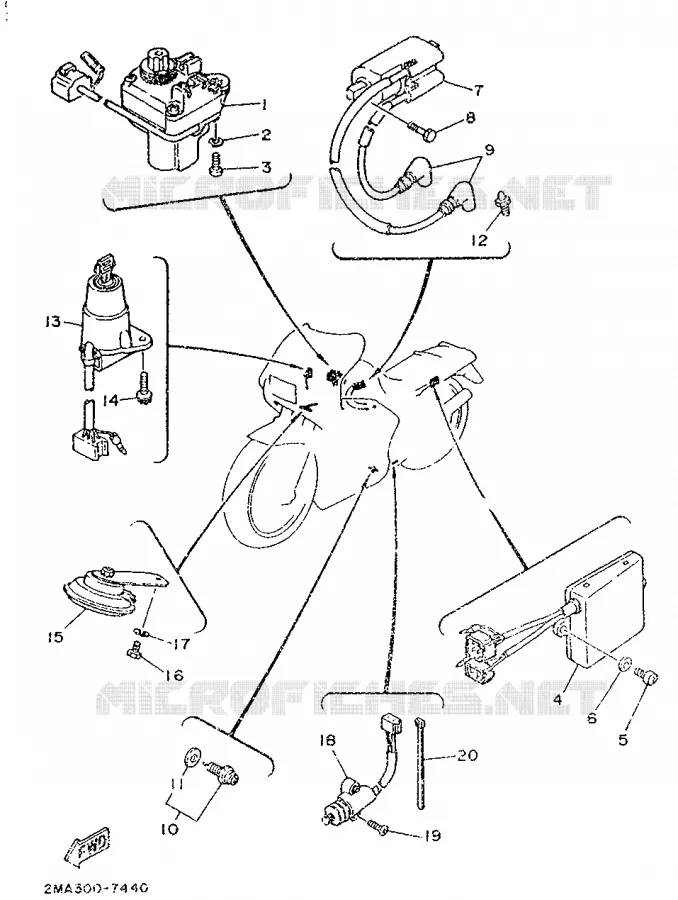 PARTIE ELECTRIQUE 2 Yamaha MOTO 250 1987 TZR  TZR250
