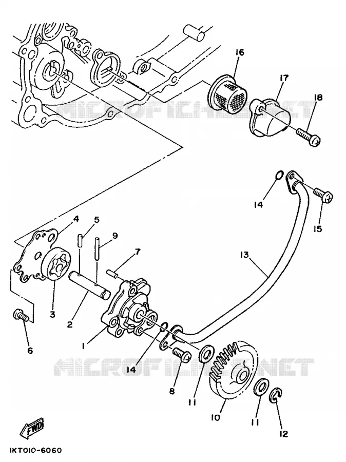 POMPE A HUILE Yamaha MOTO 250 1988 TZR  TZR250