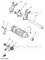 BARILLET DE SELECTION / FOURCHETTES pour Yamaha TZR250 de 1989