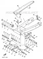 BRAS ARRIERE pour Yamaha TZR250 de 1989
