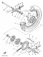 ROUE ARRIERE pour Yamaha TZR250 de 1989