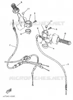 GUIDON ET CABLES pour Yamaha TZR250 de 1989