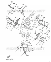 SUPPORT / REPOSE PIEDS pour Yamaha TZR250 de 1989
