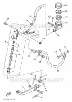 MAITRE CYLINDRE DE FREIN ARRIERE pour Yamaha TZR250 de 1989