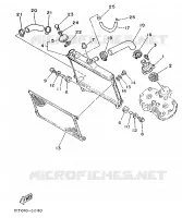 RADIATEUR / DURITES pour Yamaha TZR250 de 1989