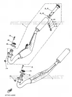 ECHAPPEMENT pour Yamaha TZR250 de 1989
