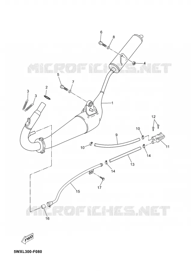 ECHAPPEMENT Yamaha MOTO 50 2008 TZR  TZR50