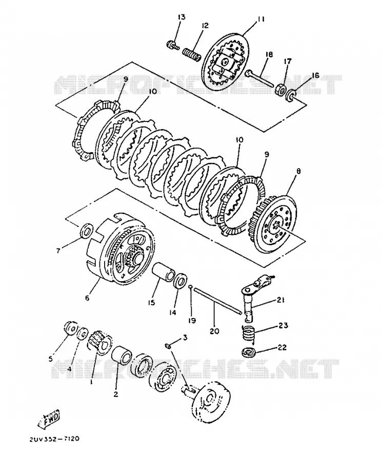 EMBRAYAGE DE DEMARREUR Yamaha MOTO 80 1987 TZR  TZR80
