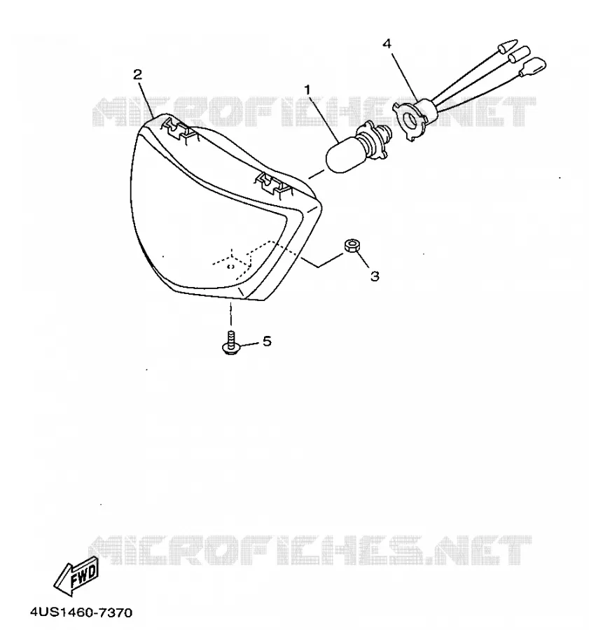 PHARE  Yamaha SCOOTER 110 1997 F1  V110ZE