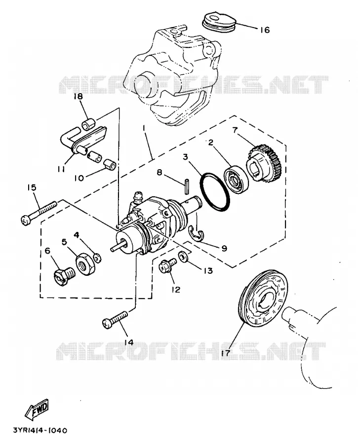 POMPE A HUILE Yamaha SCOOTER 110 1997 F1  V110ZE
