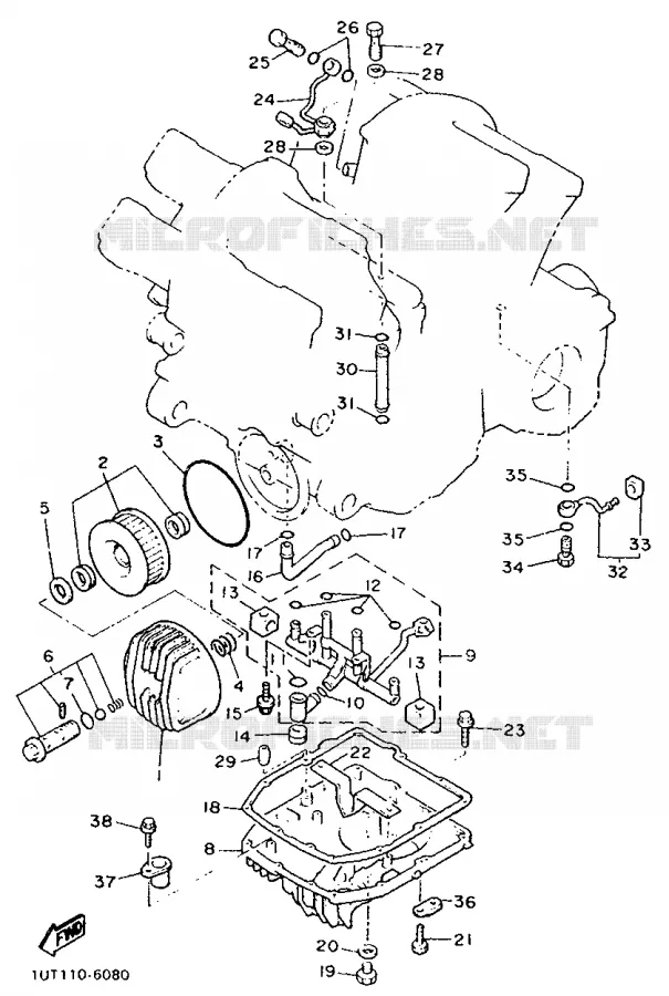 FILTRE A HUILE Yamaha MOTO 1200 1988 VMAX  V-MAX12