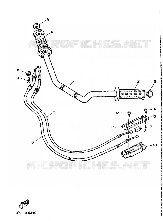 GUIDON ET CABLES Yamaha MOTO 1200 1988 VMAX  V-MAX12