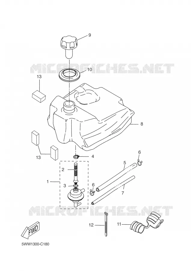 RESERVOIR A ESSENCE Yamaha SCOOTER 50 2008 BW'S  CW50L