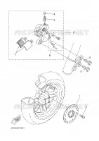 ETRIER DE FREIN AVANT pour Yamaha BW'S 50 NAKED de 2003