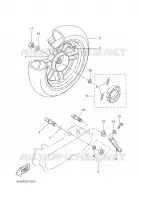 ROUE ARRIERE pour Yamaha BW'S 50 NAKED de 2003