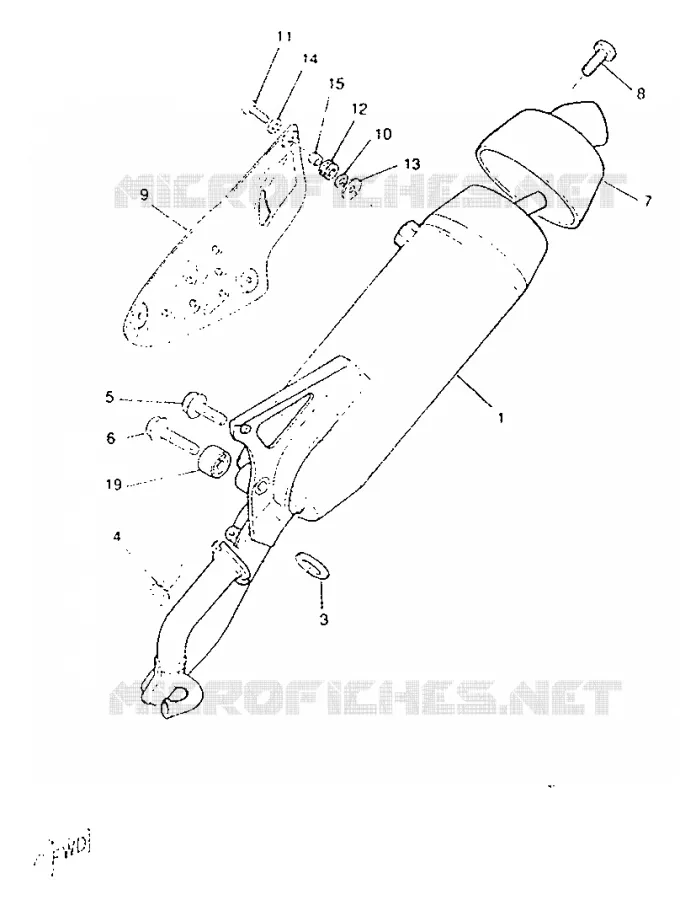 ECHAPPEMENT Yamaha SCOOTER 50 1996 BOOSTER  CW50RS
