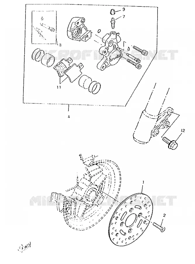 ETRIER DE FREIN AVANT Yamaha SCOOTER 50 1996 BOOSTER  CW50RS