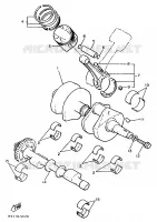 VILEBREQUIN / PISTON pour Yamaha VMX12 de 1993