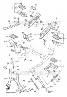 SUPPORT / REPOSE PIEDS pour Yamaha VMX12 de 1993