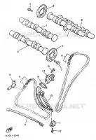 ARBRE A CAMES / CHAINE DE DISTRIBUTION pour Yamaha VMX12 de 1993