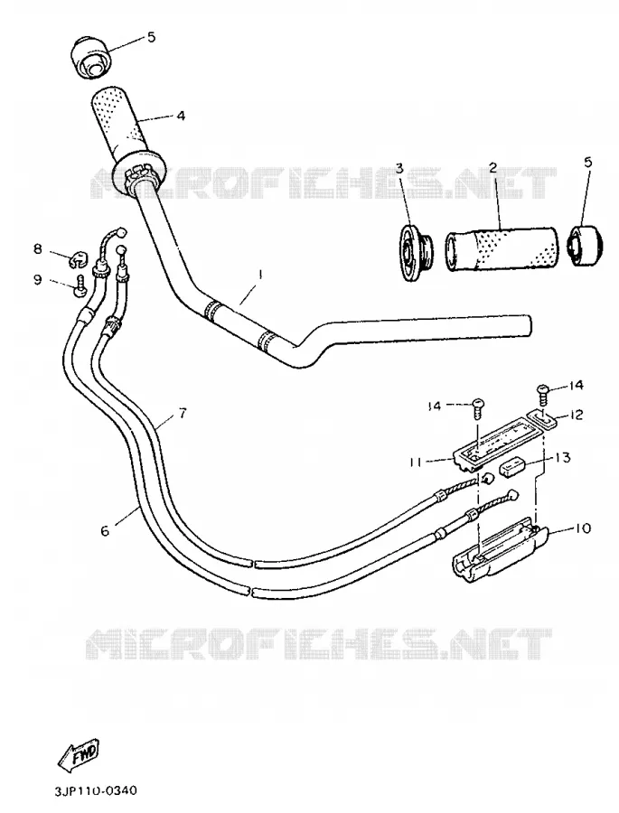 GUIDON ET CABLES Yamaha MOTO 1200 1996 VMAX  V-MAX12